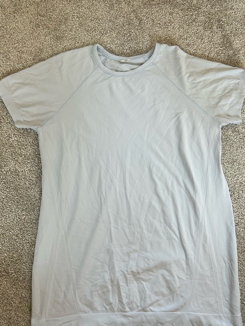 Athleta Light Blue Short Sleeve Performance Tee
